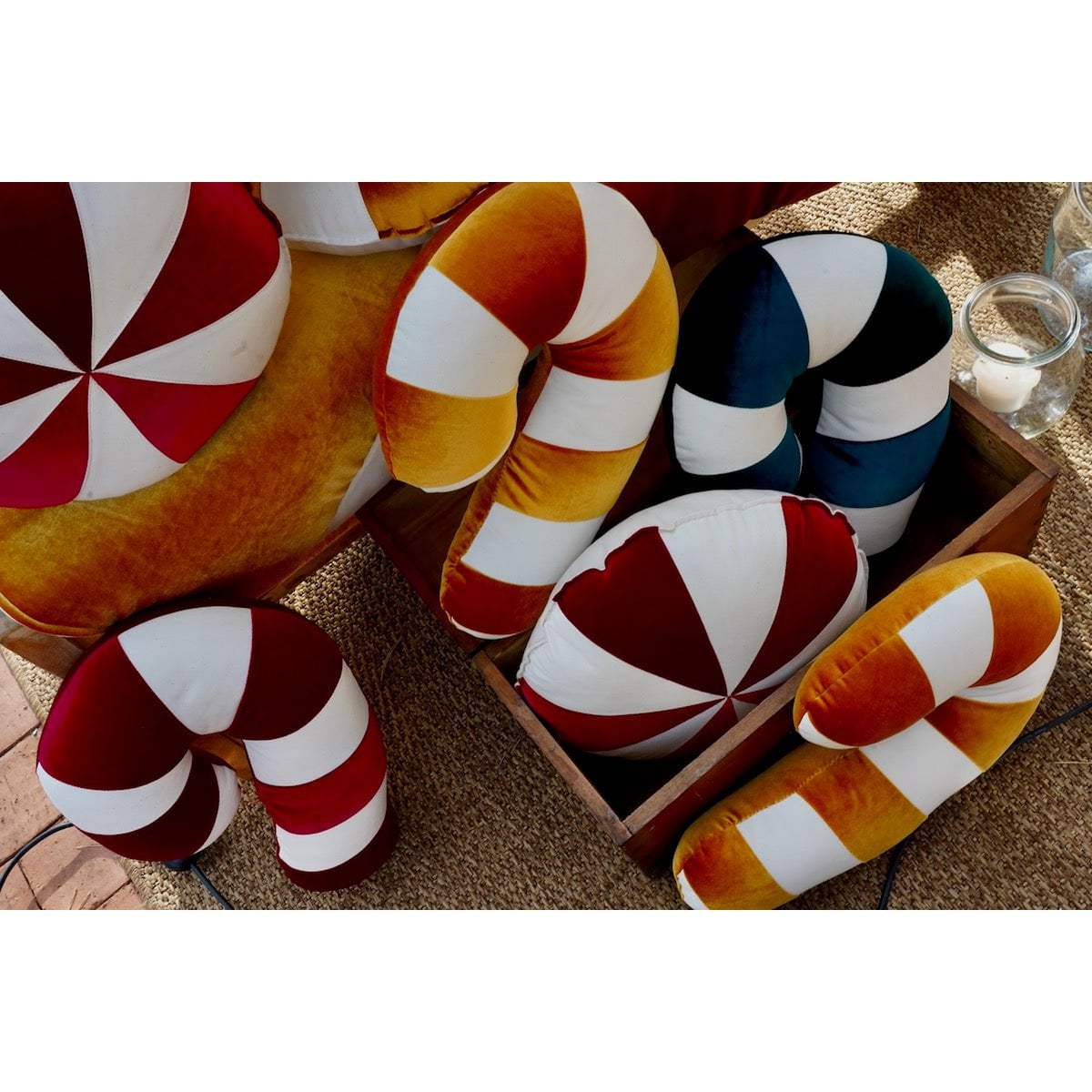 “Gold Lollipop” Patchwork Pillow