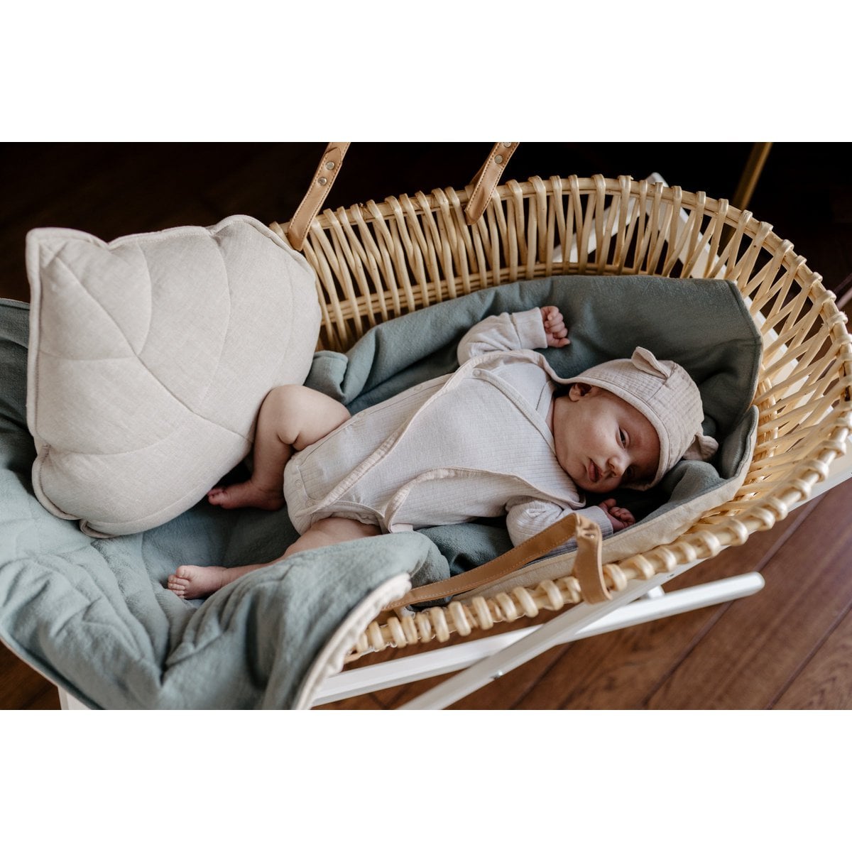 “Sand” Linen Leaf Pillow