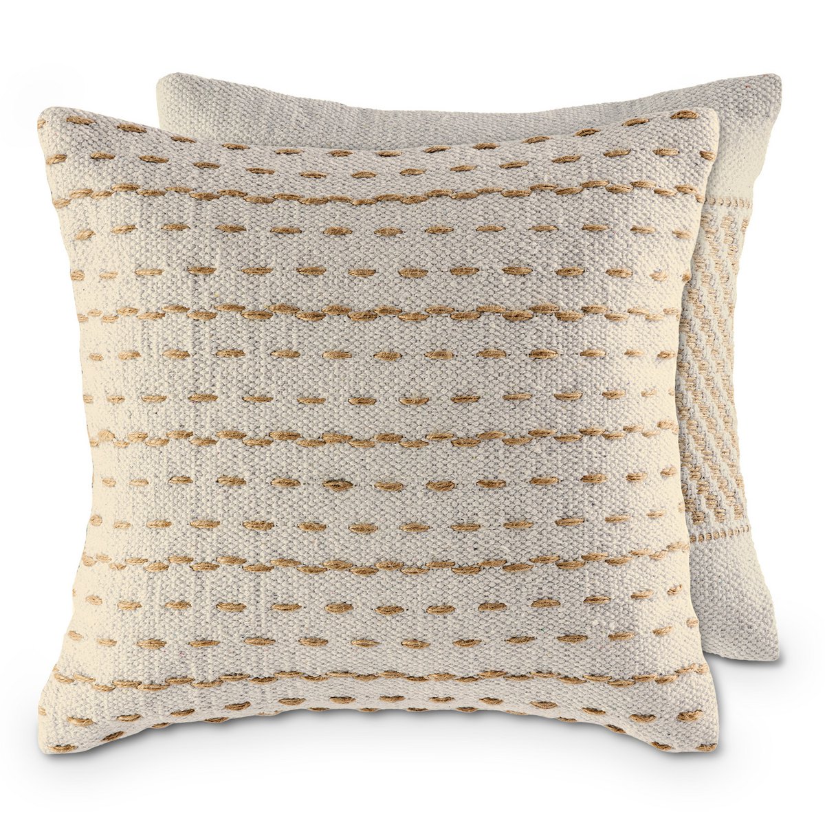 Sofak beads 40x40cm set 2 decorative pillows decorative pillows cotton and jute nature