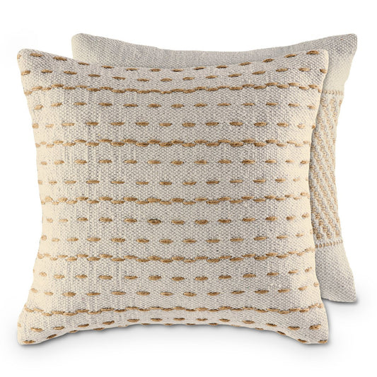 Sofak beads 40x40cm set 2 decorative pillows decorative pillows cotton and jute nature
