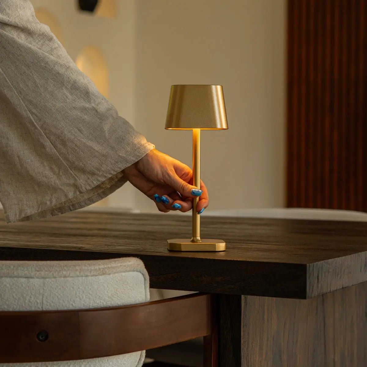 Ava Gold Rechargeable Table Lamp