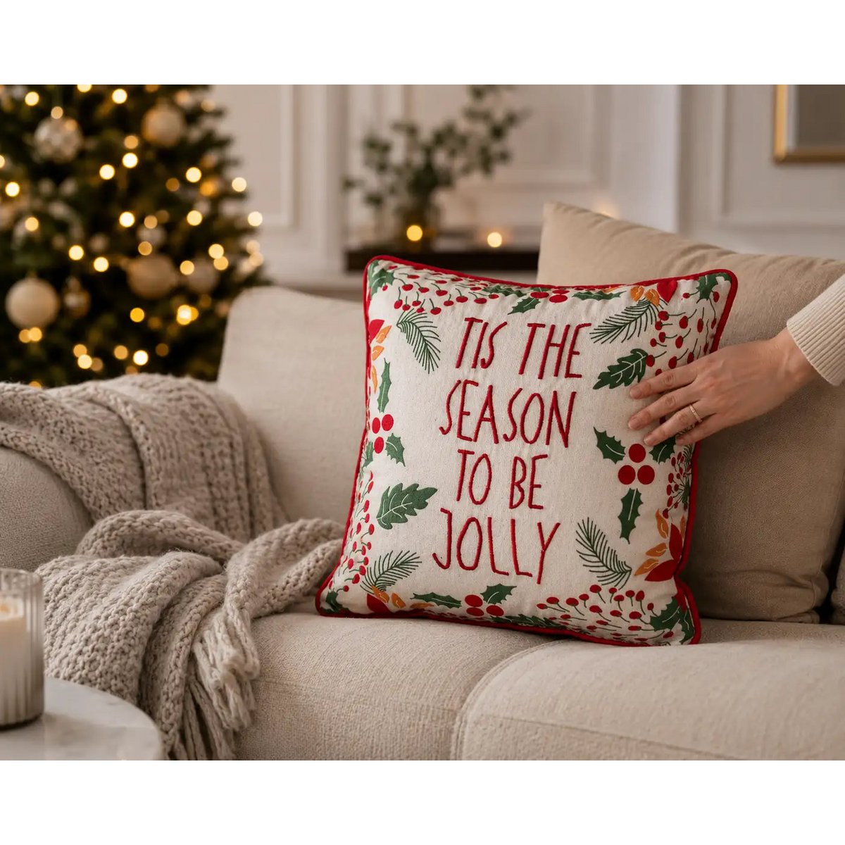 Festive Christmas Decoration – Cushion Cover / Kussenhoes – Christmas 45×45 cm – Urbane Hide
