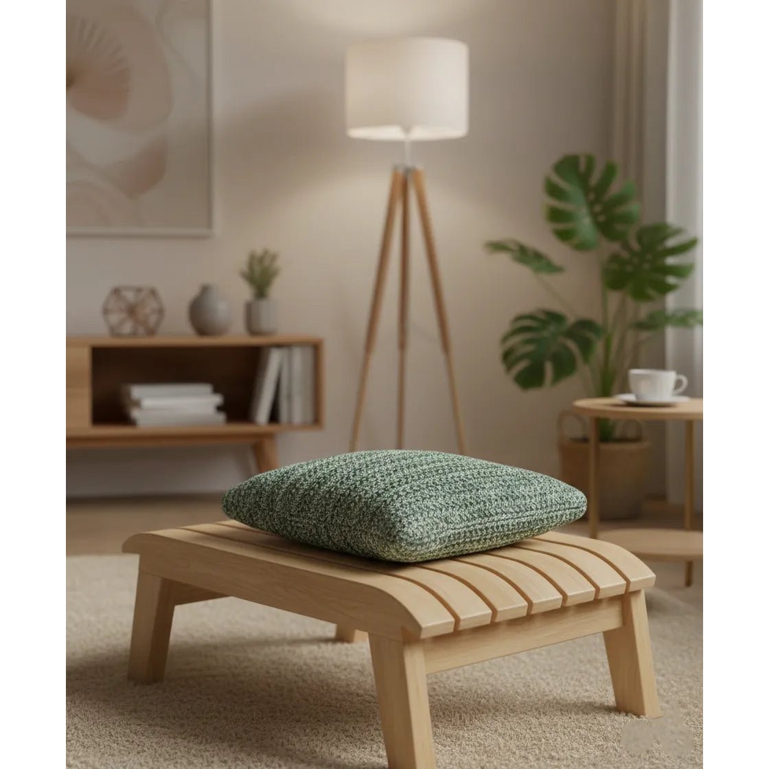 Green – Cushion Cover / Kussenhoes – Chunky Knit Texture – 45×45 cm – Urbane Hide