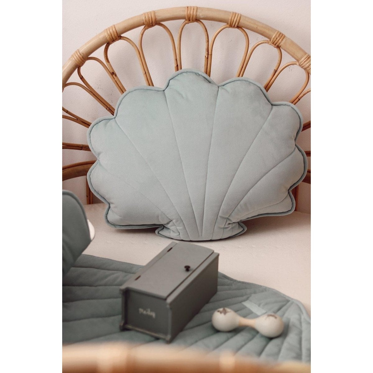 “Powder Mint” Velvet Shell Pillow