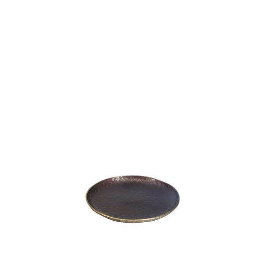 Dekorativt fat runt brunt 39x39x3,5cm