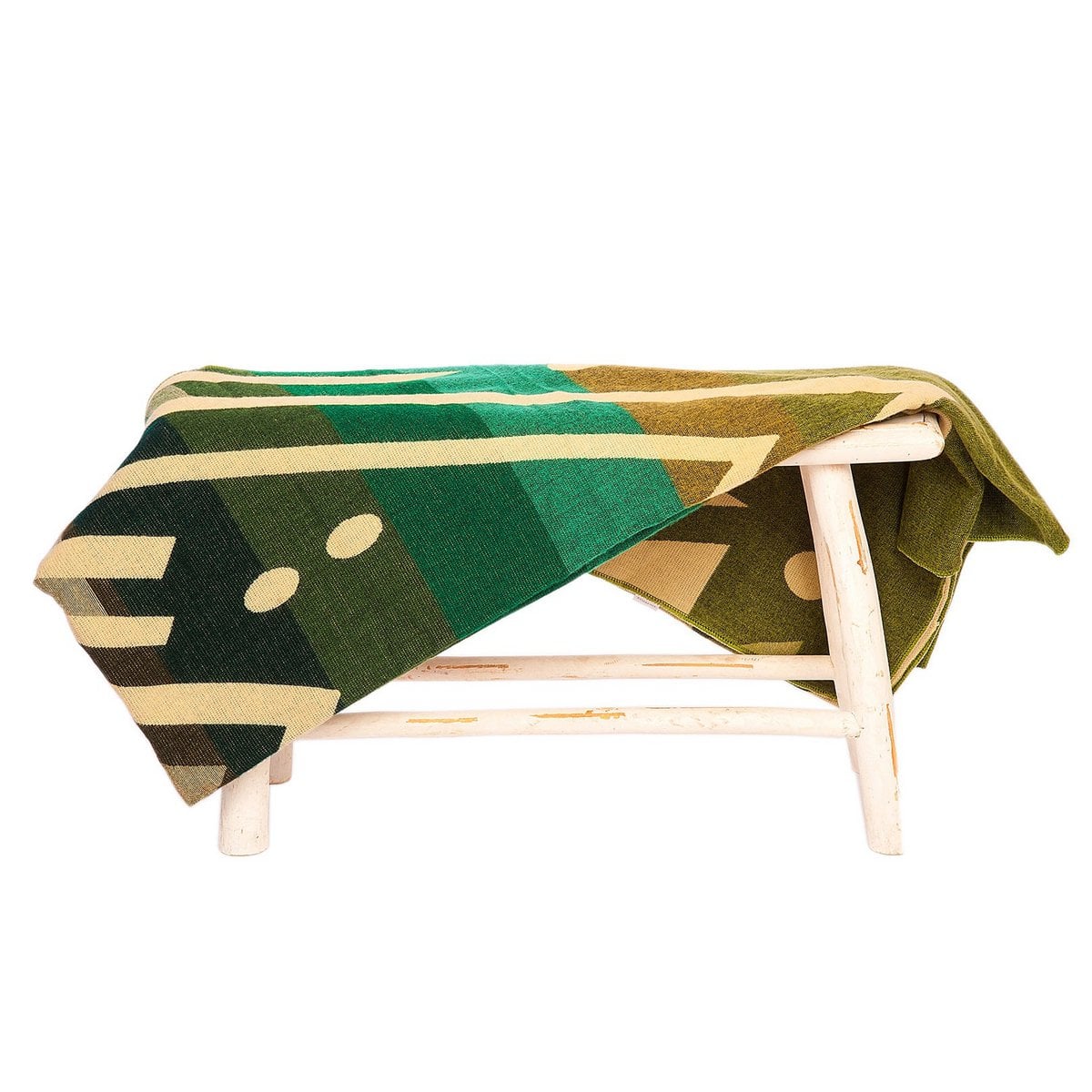 Ecuadorian alpaca blanket | native blanket | Imbabura Green