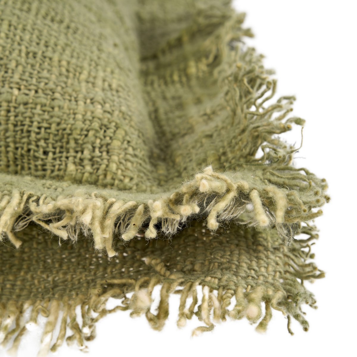 The Jungle Fringe Cushion Cover - Green