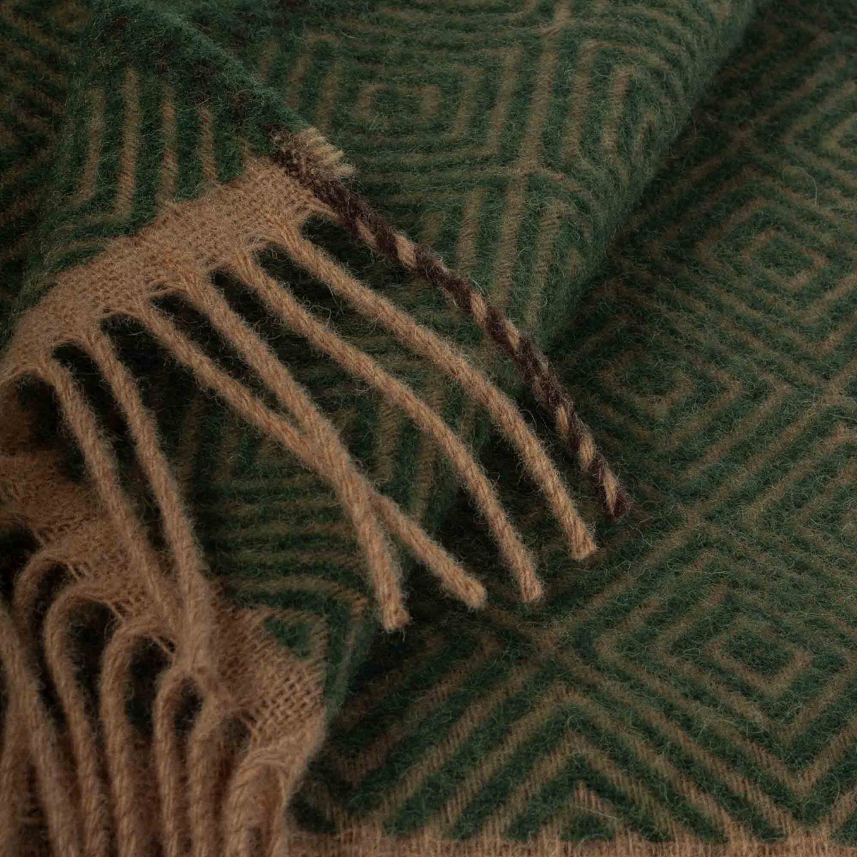 Wool Throw Blanket VENEZIA Leaf