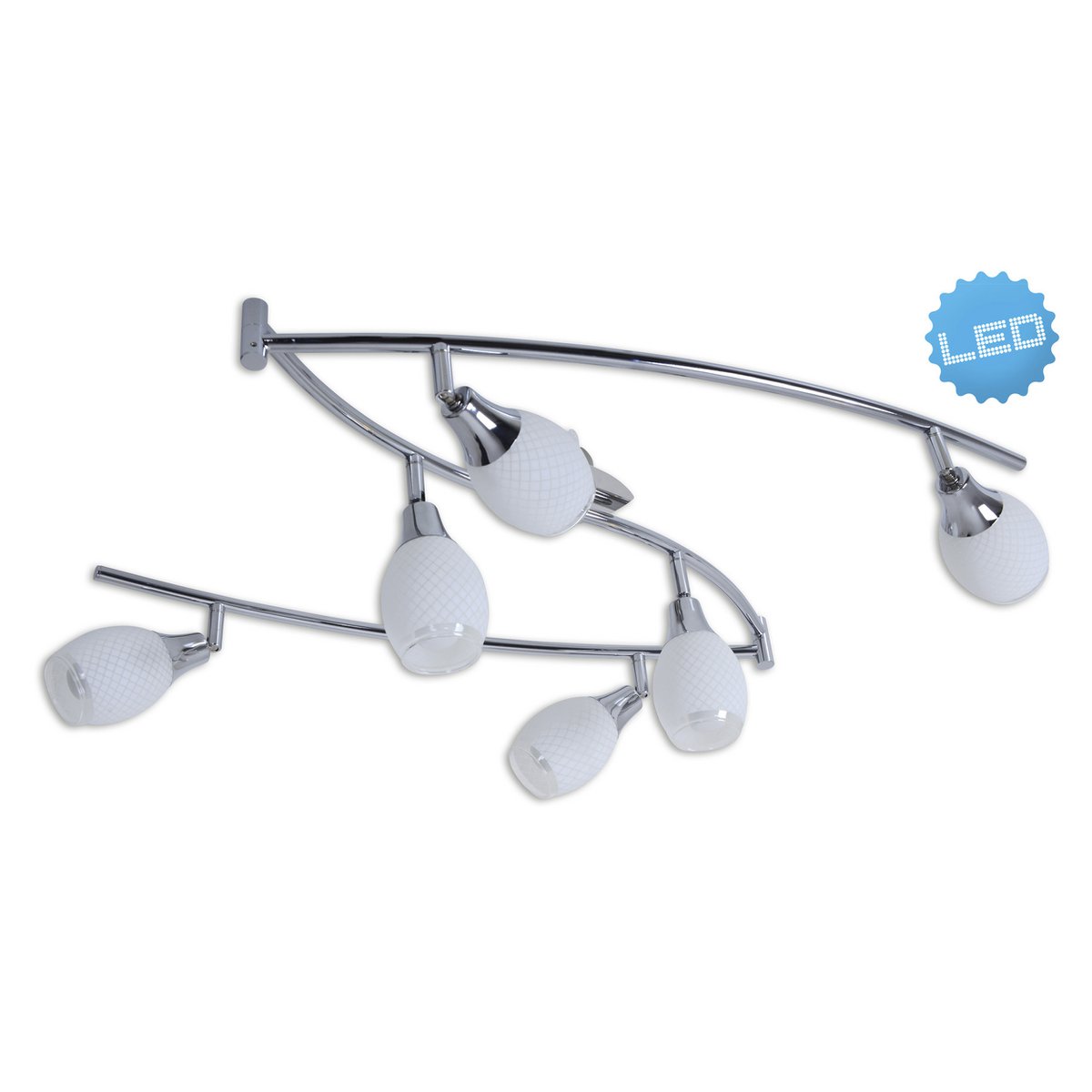 6 LED-vägg- och takskenor "Rome"
