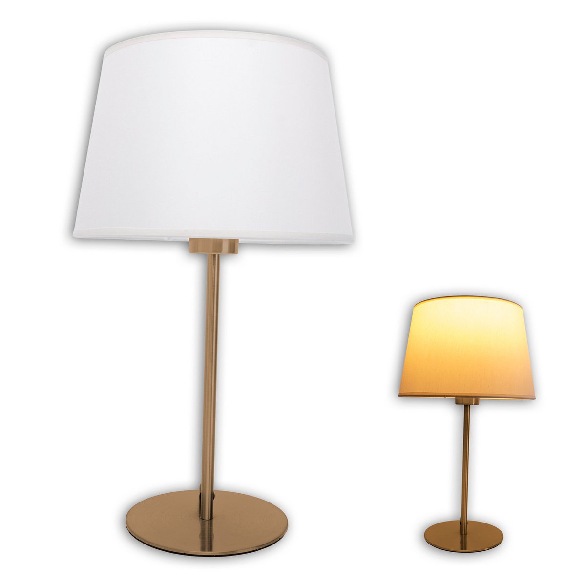 Table lamp "Bologna" H: 45cm beige/brass