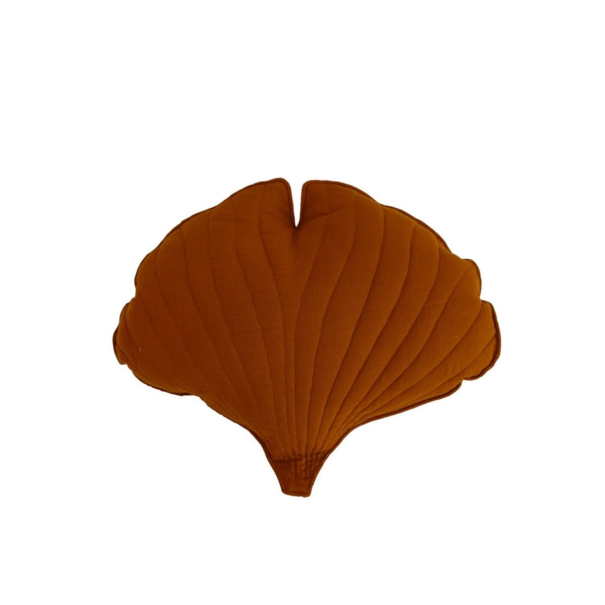 “Caramel” Linen Ginkgo Leaf Pillow