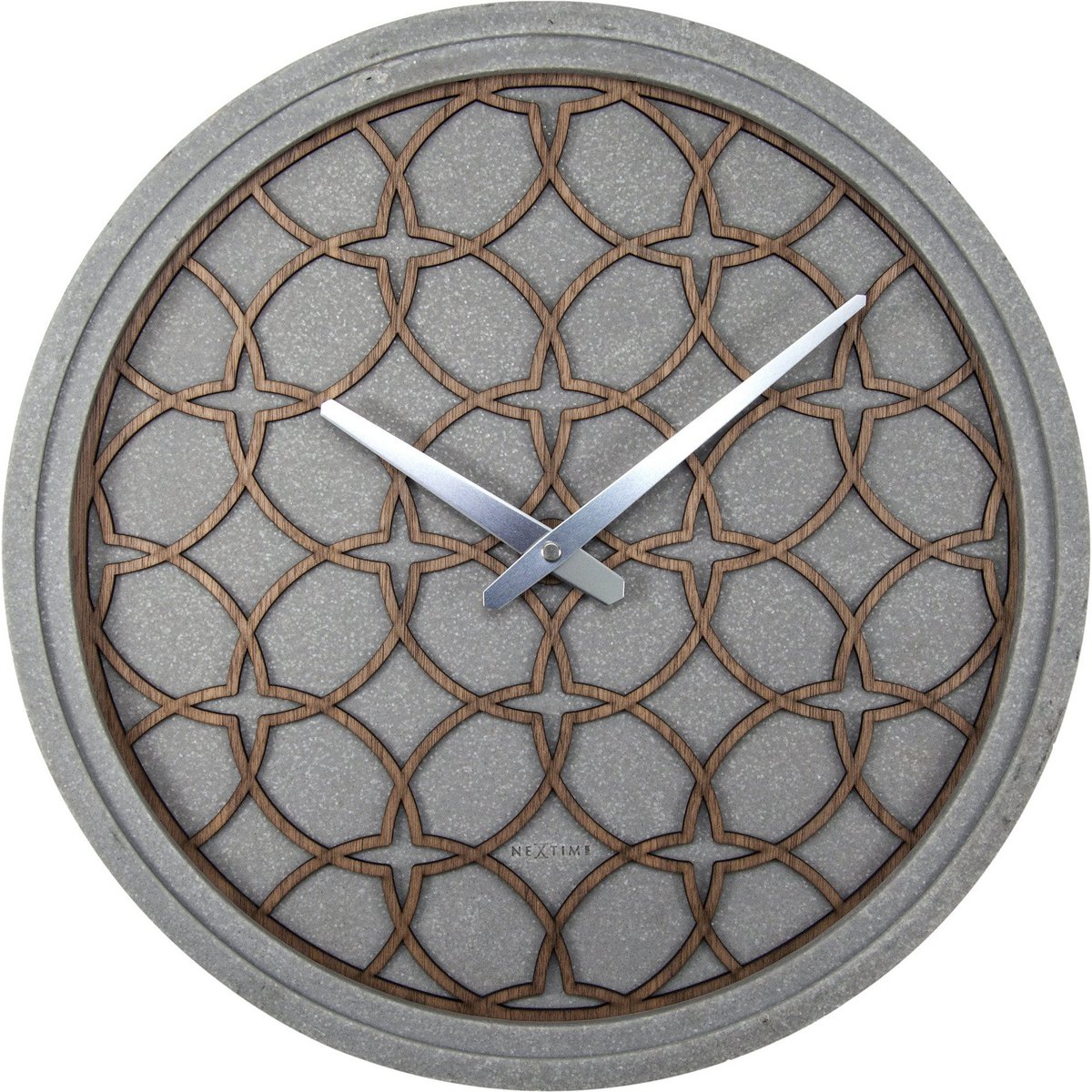 Wall Clock - 39.5 cm - Polyresin/Wood - 'Concreto love'