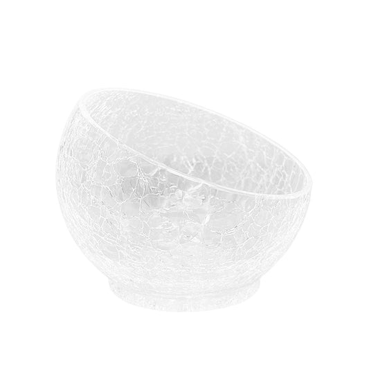 Bol en verre effet craquelé grand modèle 18x18x15cm
