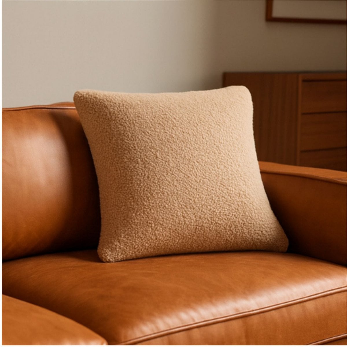 Decorative Cushion Teddy Beige 40x40 cm