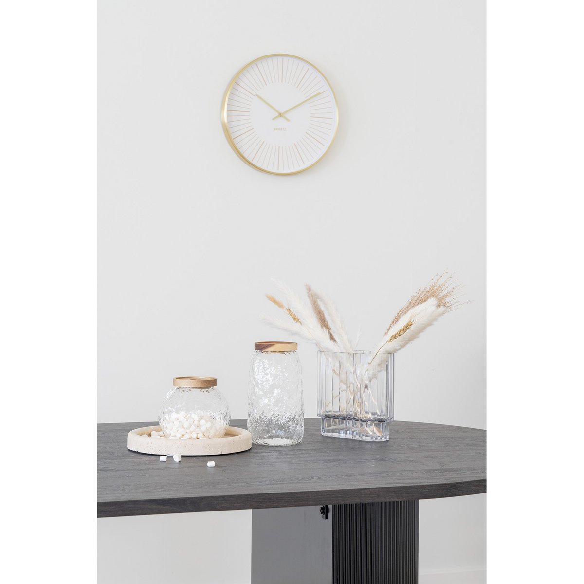 Takamaka Wall Clock - Gold, Aluminum/Glass, Ø40 cm