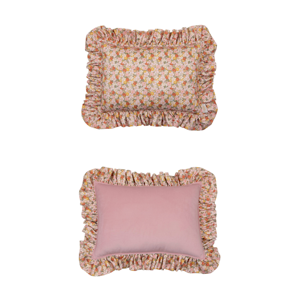 Decorative pillow with frill "green garden"