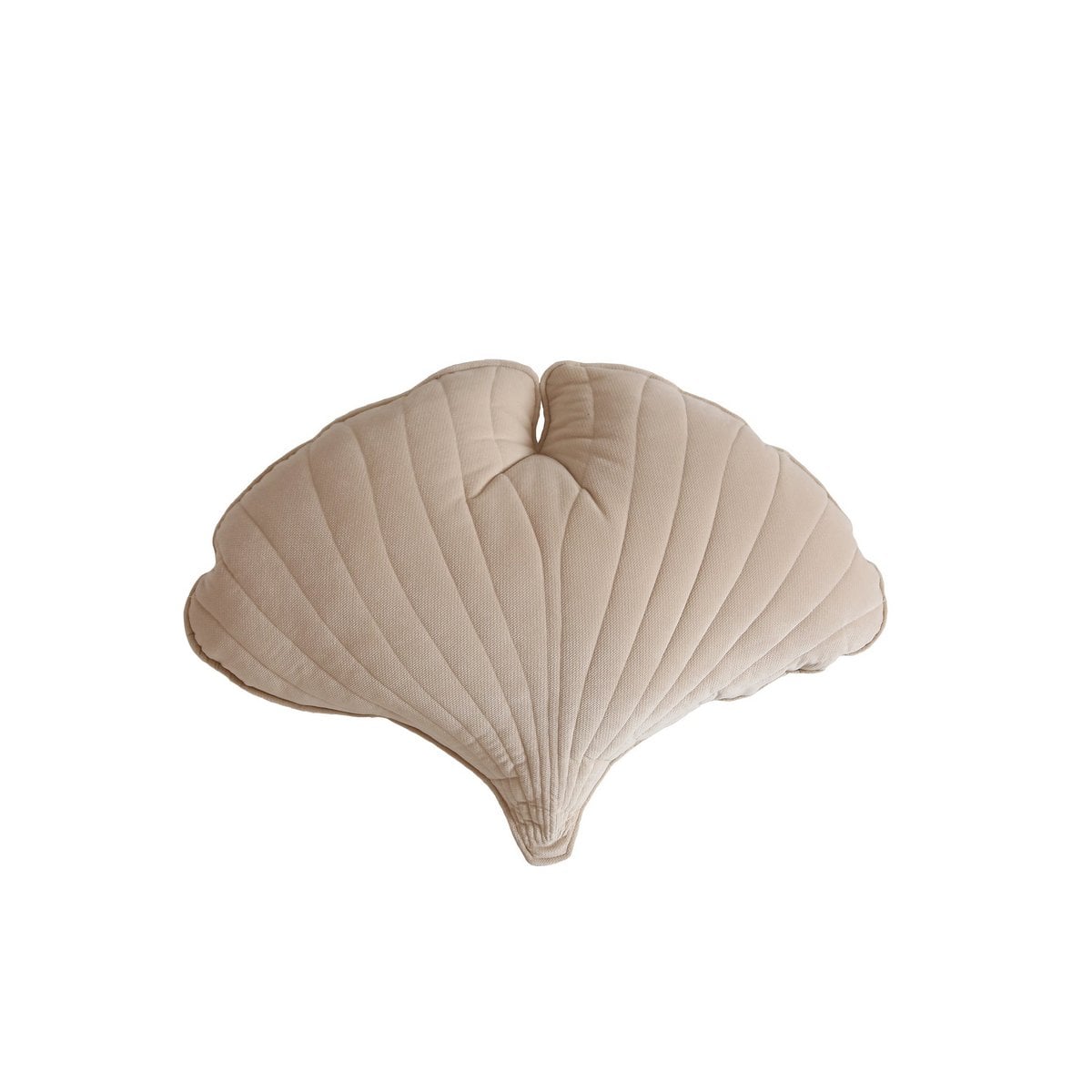 “Cream” Velvet Ginkgo Leaf Pillow