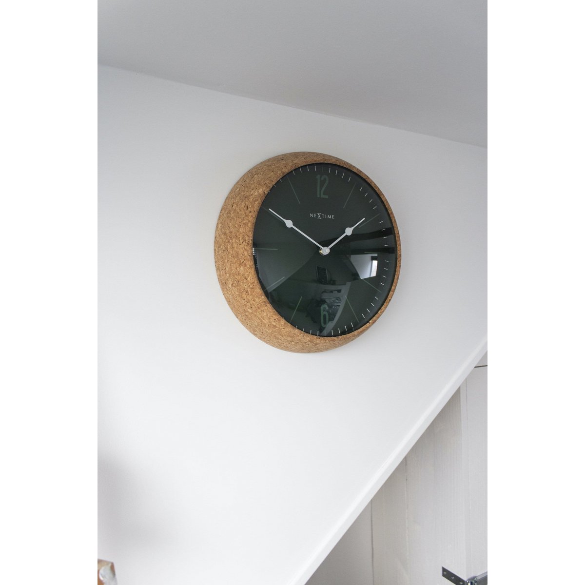 Väggklocka - 30 cm - Kork / Glas - 'Cork'