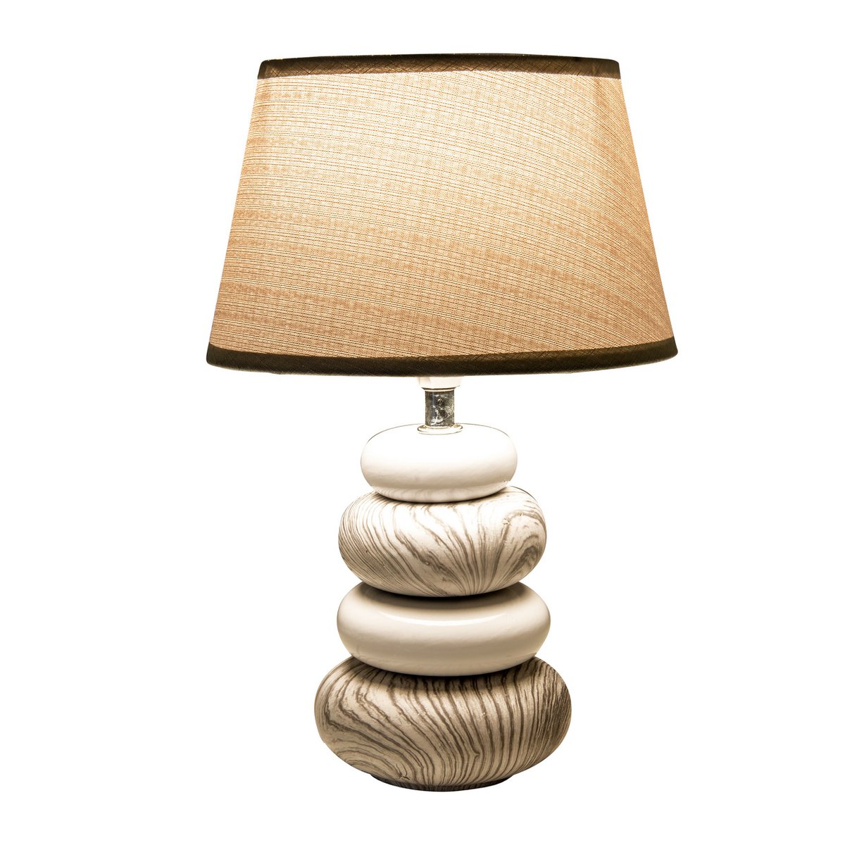 Ceramic table lamp "Stoney", modern., Ceramic table lamp in gray, with E14 socket, table lamp for dining room, living room, hallway or office, or as a bedside lamp, 31 cm high