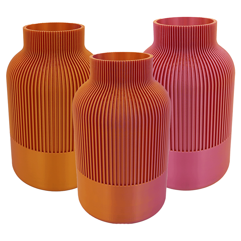 Rillo 3D vase - 3D printed vase - Sustainable PLA - Suitable for artificial flowers