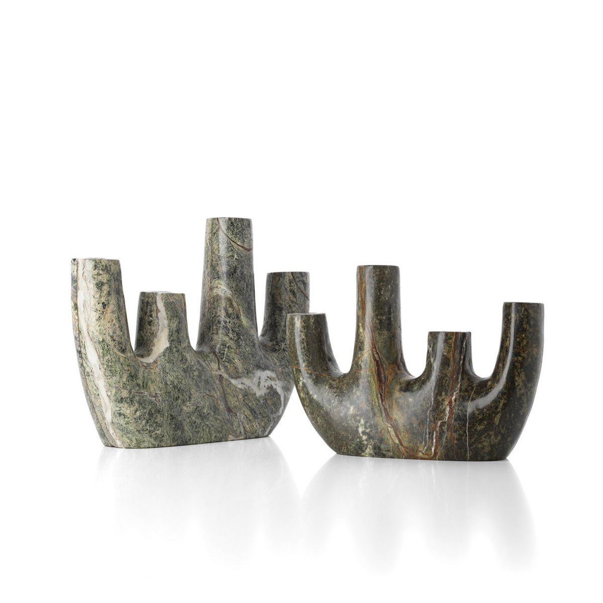 The Bidasar Marble Vase - Green - Low