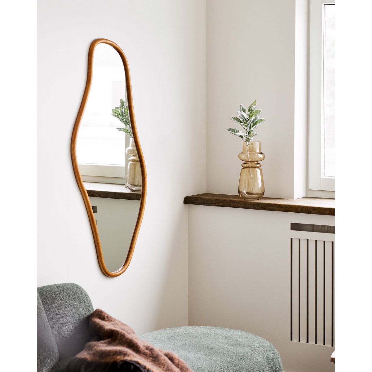 Brandsby spegel, furu, naturlig, 60x120 cm
