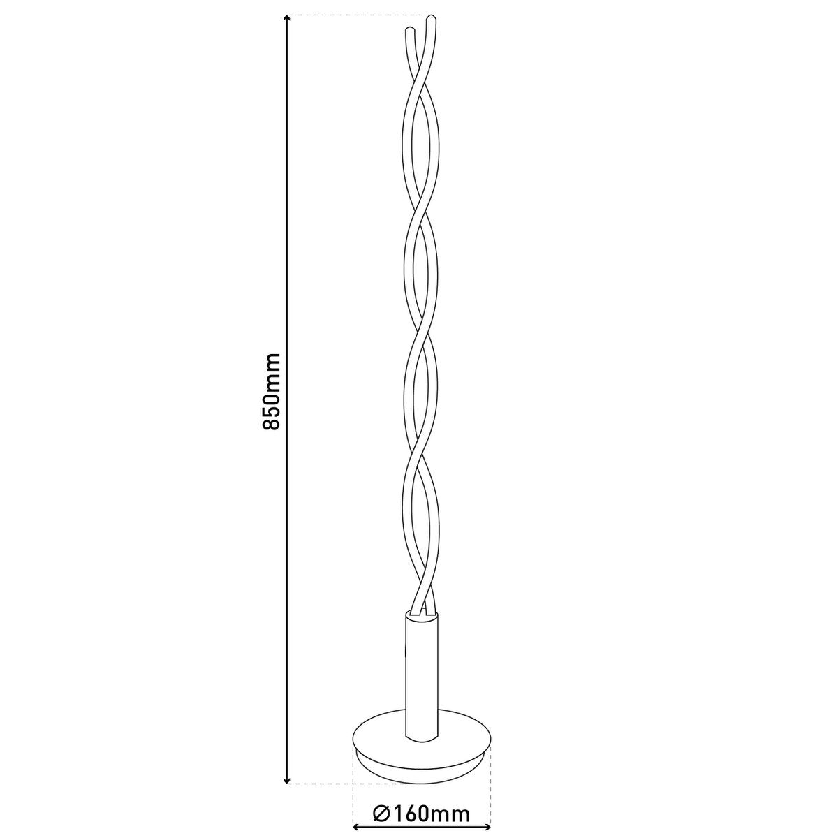 LED-bordslampa h: 85cm "Twist"