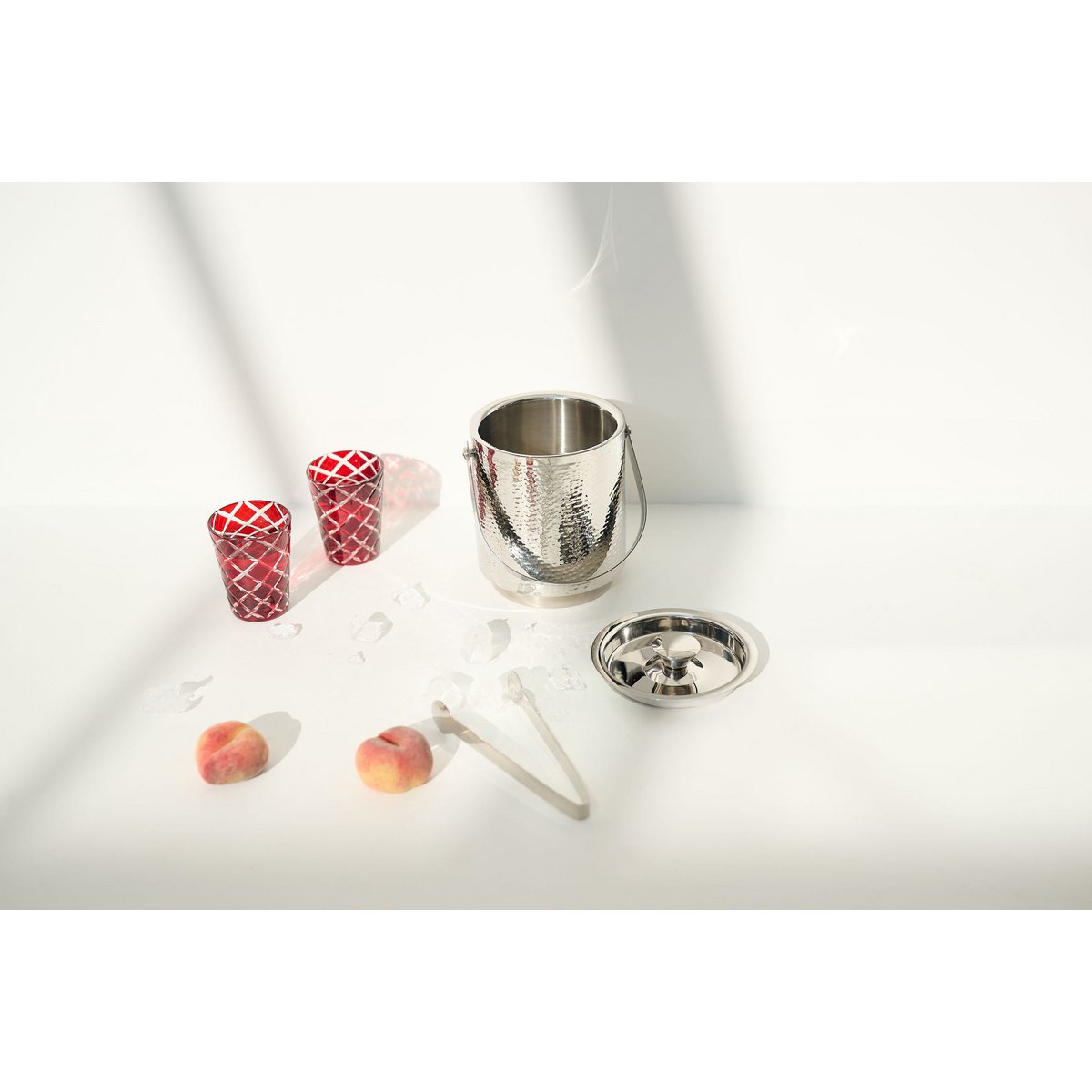 EDZARD set of 6 crystal glasses Dio, red, hand-cut glass, height 10 cm, capacity 0.23 liters