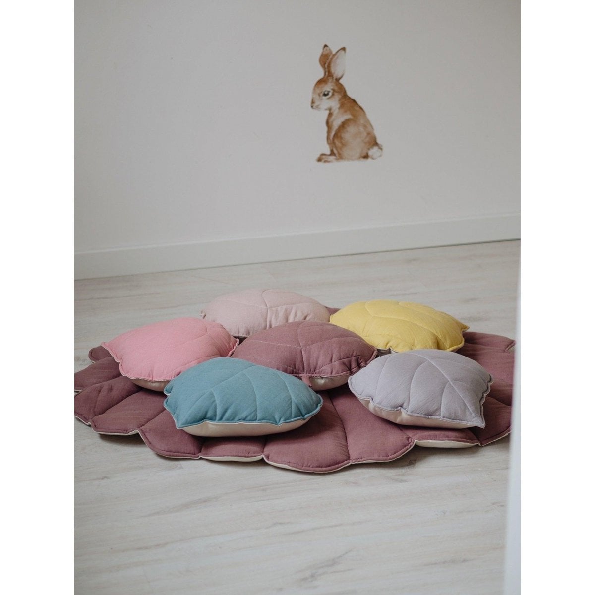 “Eye of the Sea” Linen Leaf Pillow