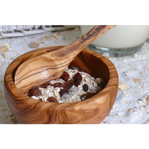 Olive wood cereal bowl Ã˜ 14 cm without spoon