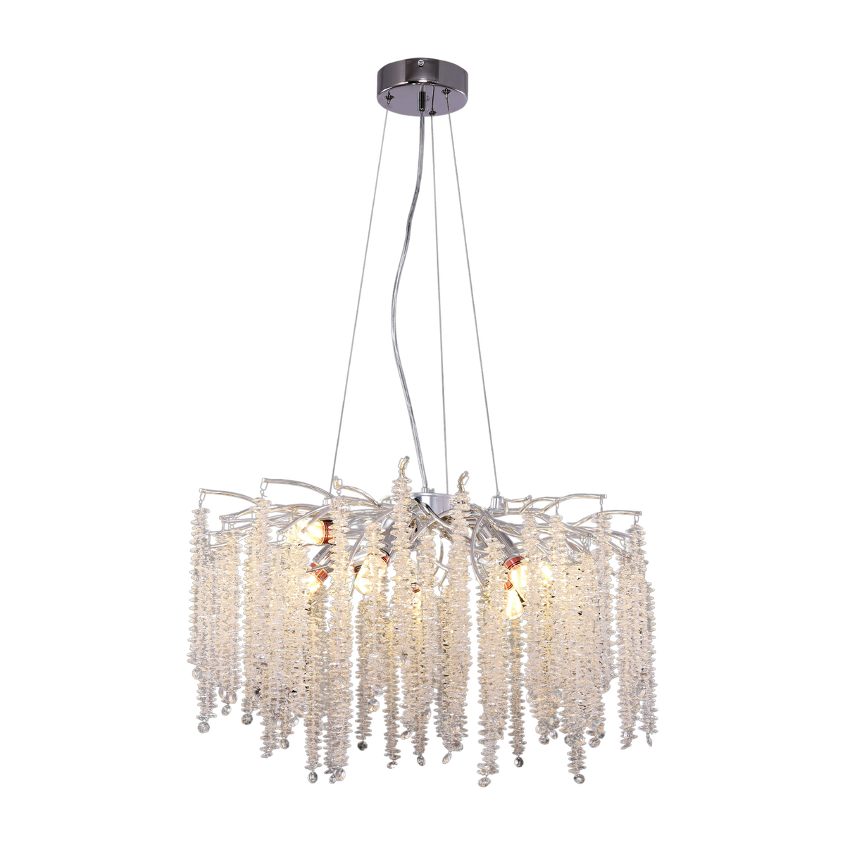 Hanging lamp frost silver 60cm