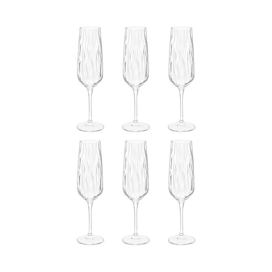 Vague champagne flutes - Lot of 6