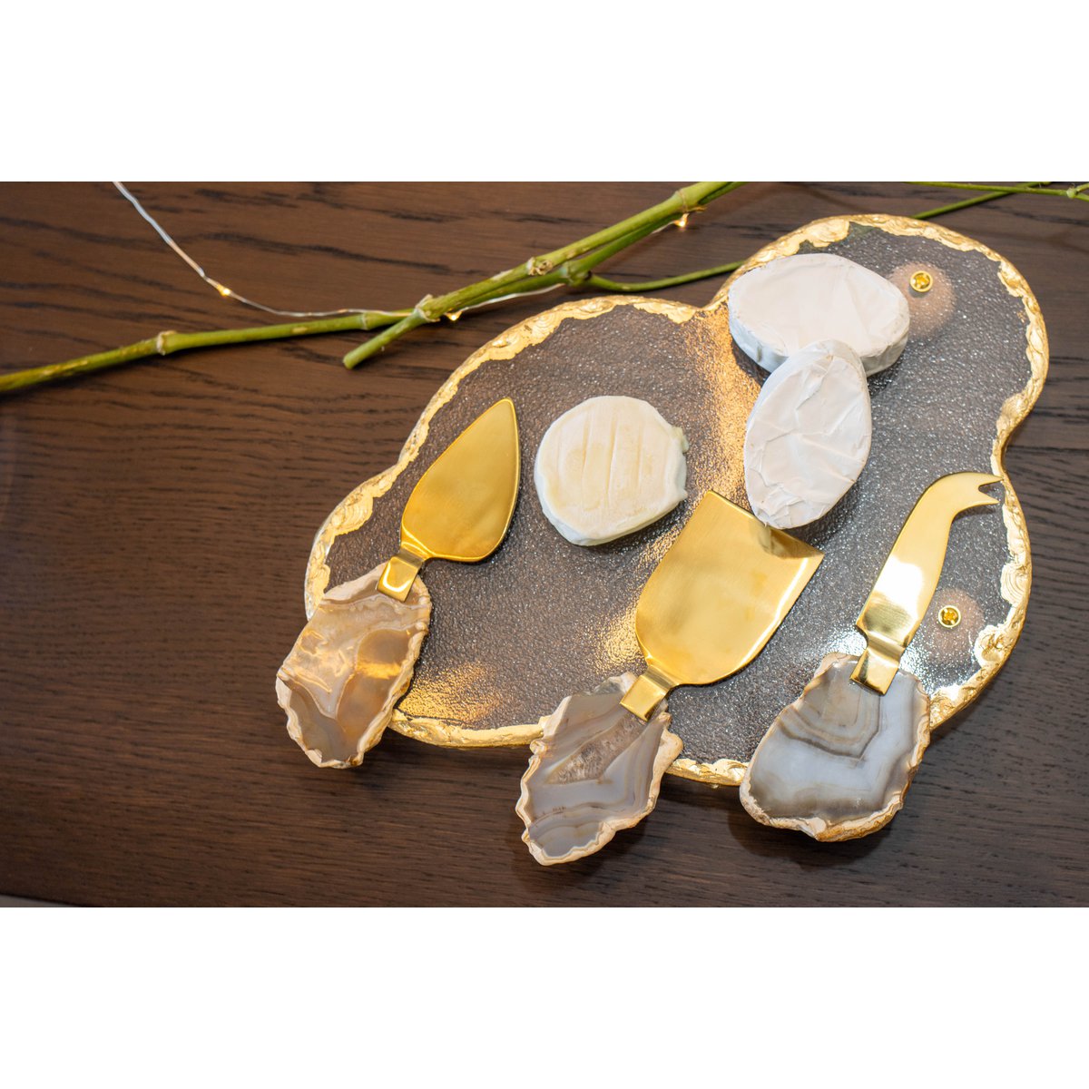 Cloud tray with Golden Bord 29.5x20.5x4cm