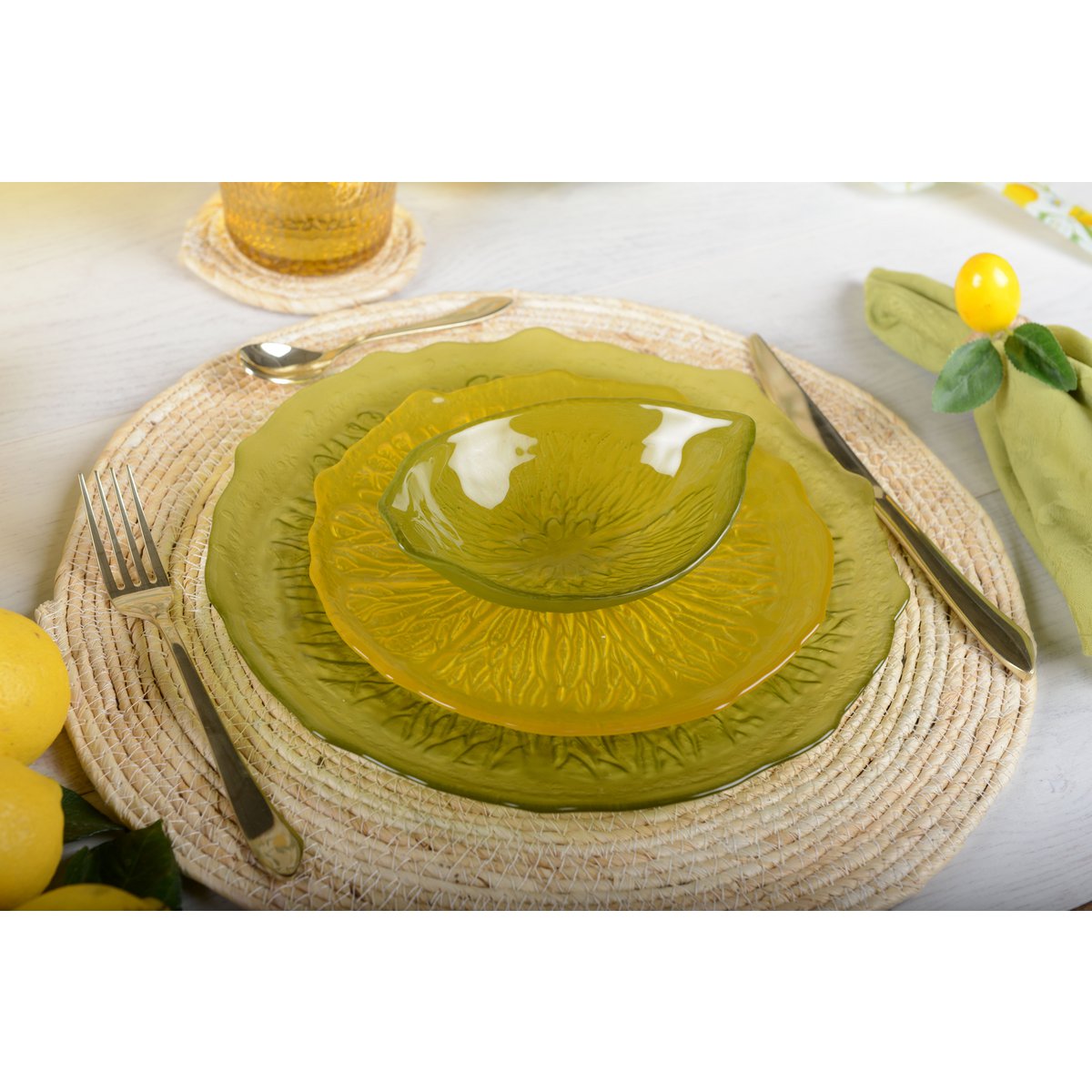 Green soup bowl - Lemon