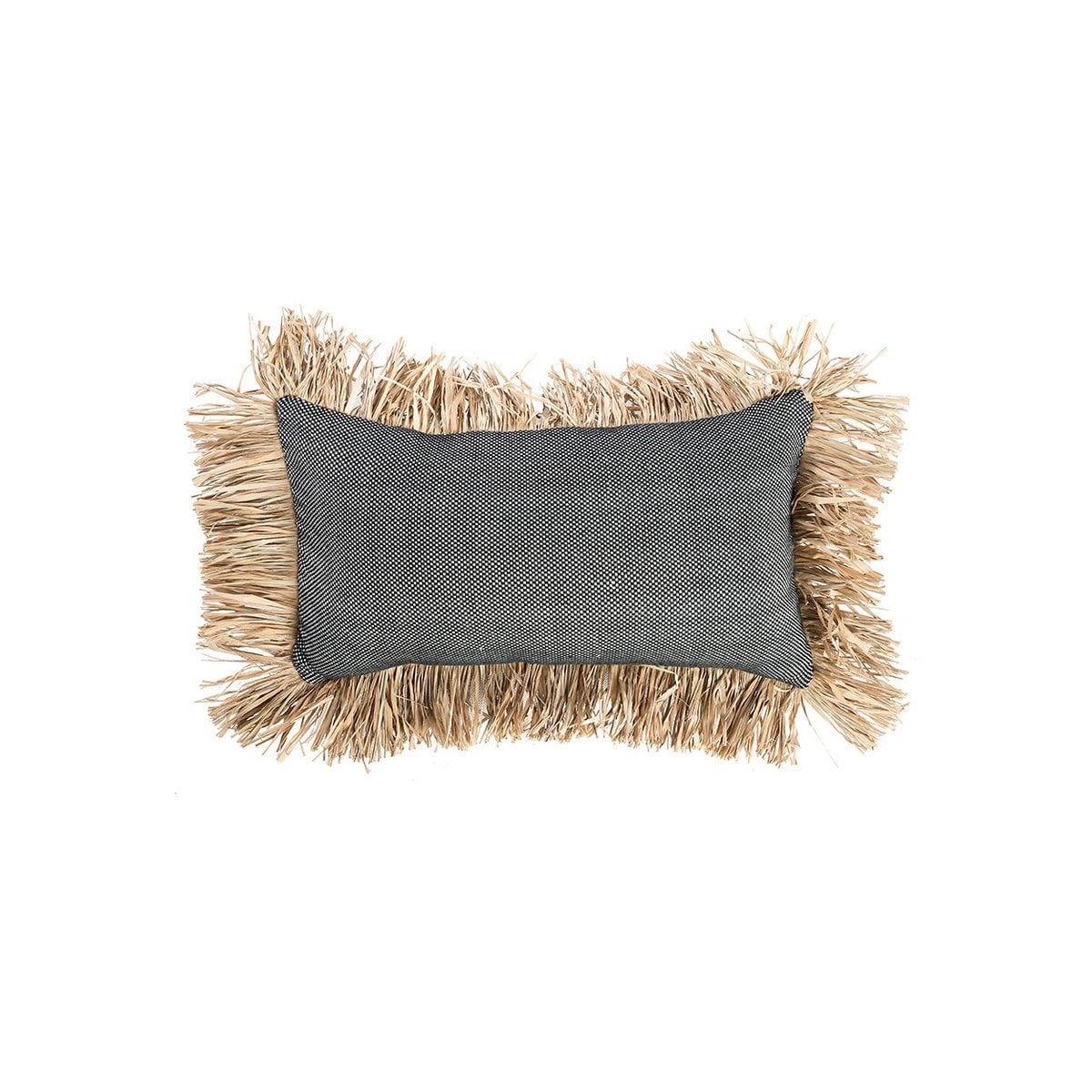 The Cotton Bonita Cushion Cover - Natural Black - 30x50