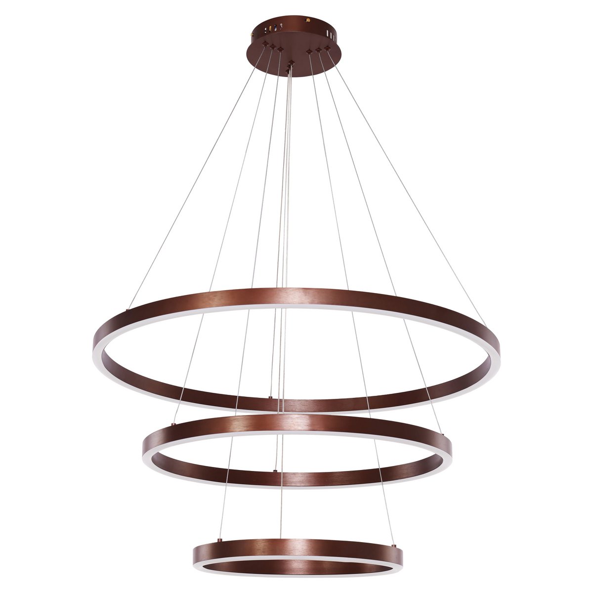 Hanging lamp Neo Coffee | 3-ring 40+60+80 cm