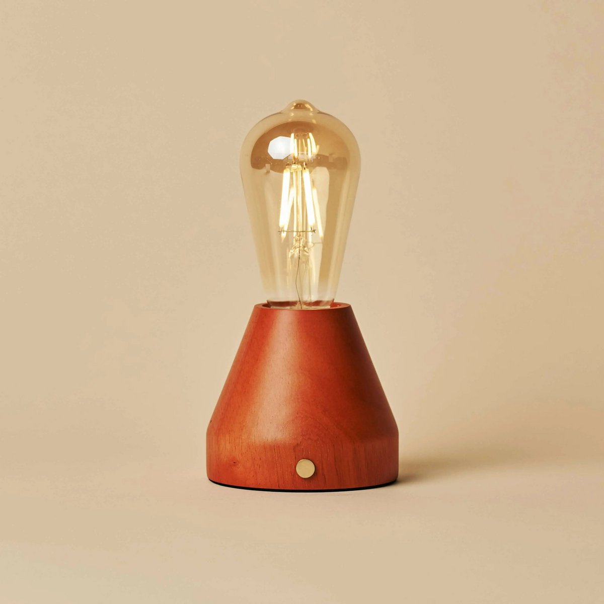 Zavi Chestnut Brown Rechargeable Table Lamp