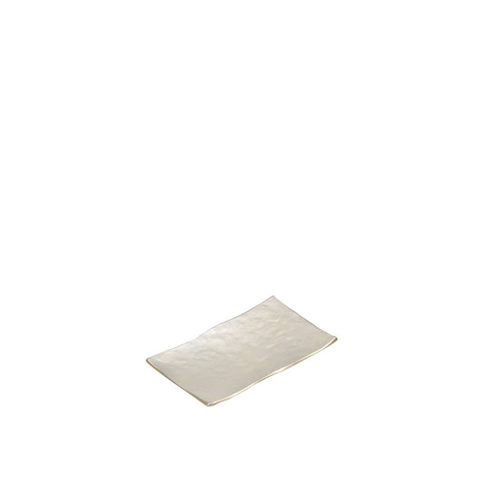 Rektangulär vit dekorativ utskärning 25x16x2.5cm
