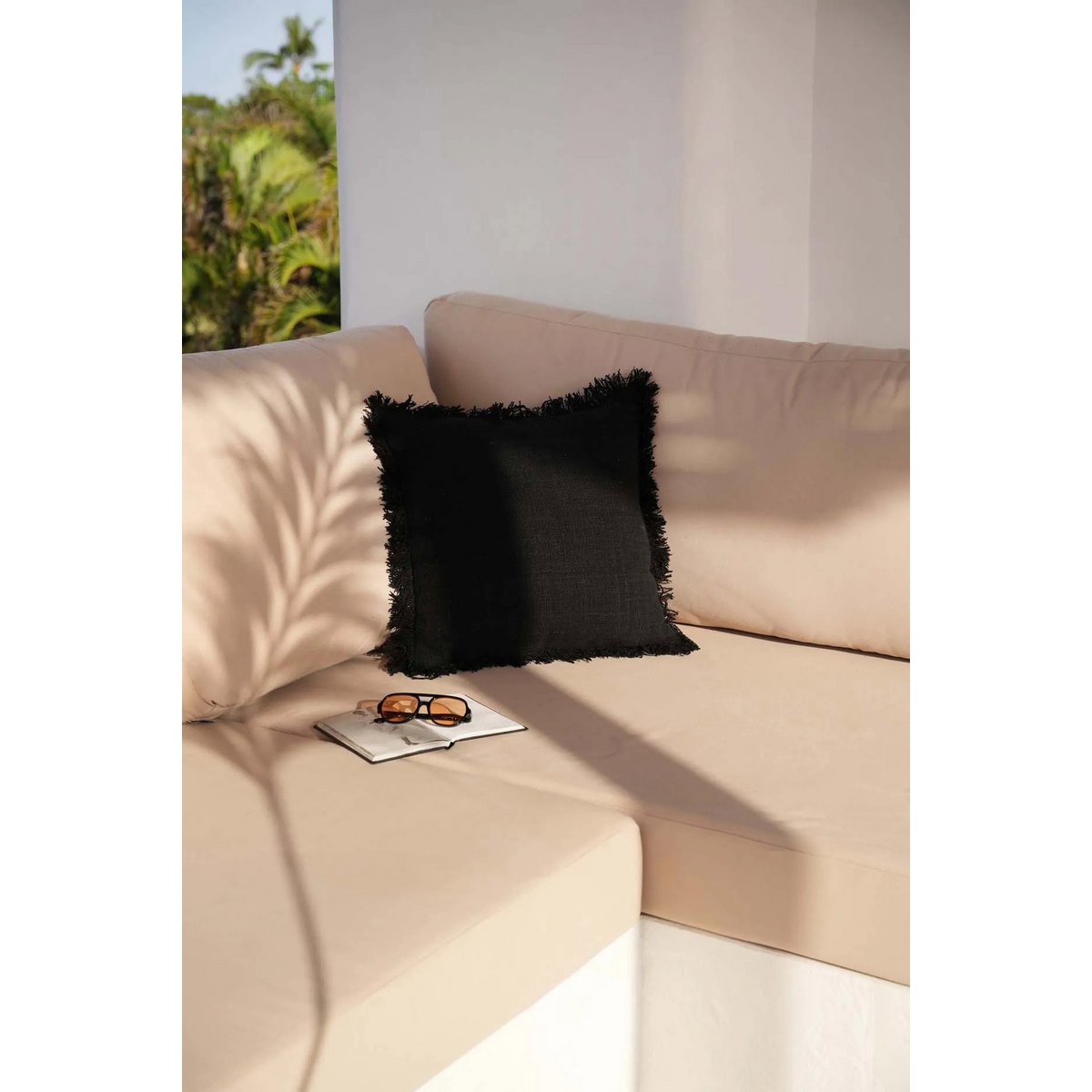 The Full Moon Cushion Cover - Black