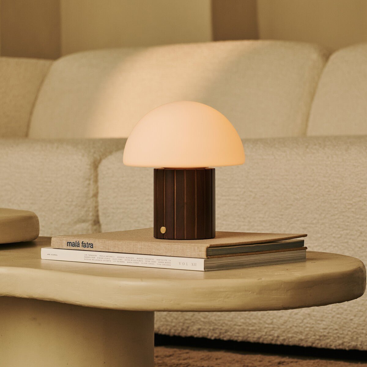 Siebe Dark Brown Rechargeable Table Lamp