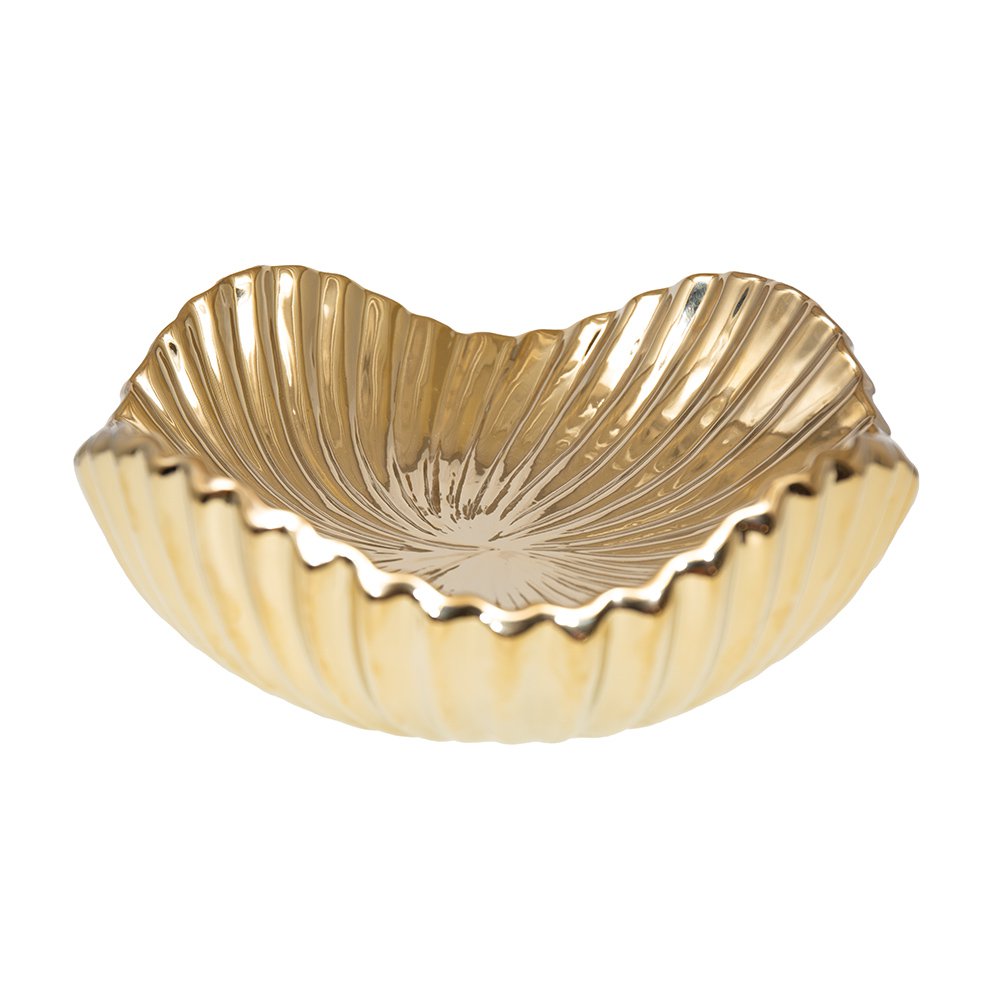 Golden ceramic cut 30.5x30.5x11.5cm