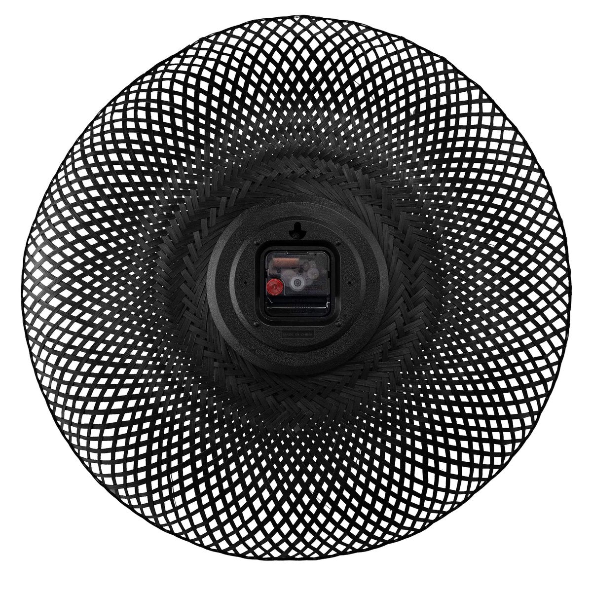 Väggklocka 60cm-Tyst-Brun/Svart-Bambu-NeXtime 'Vortex'