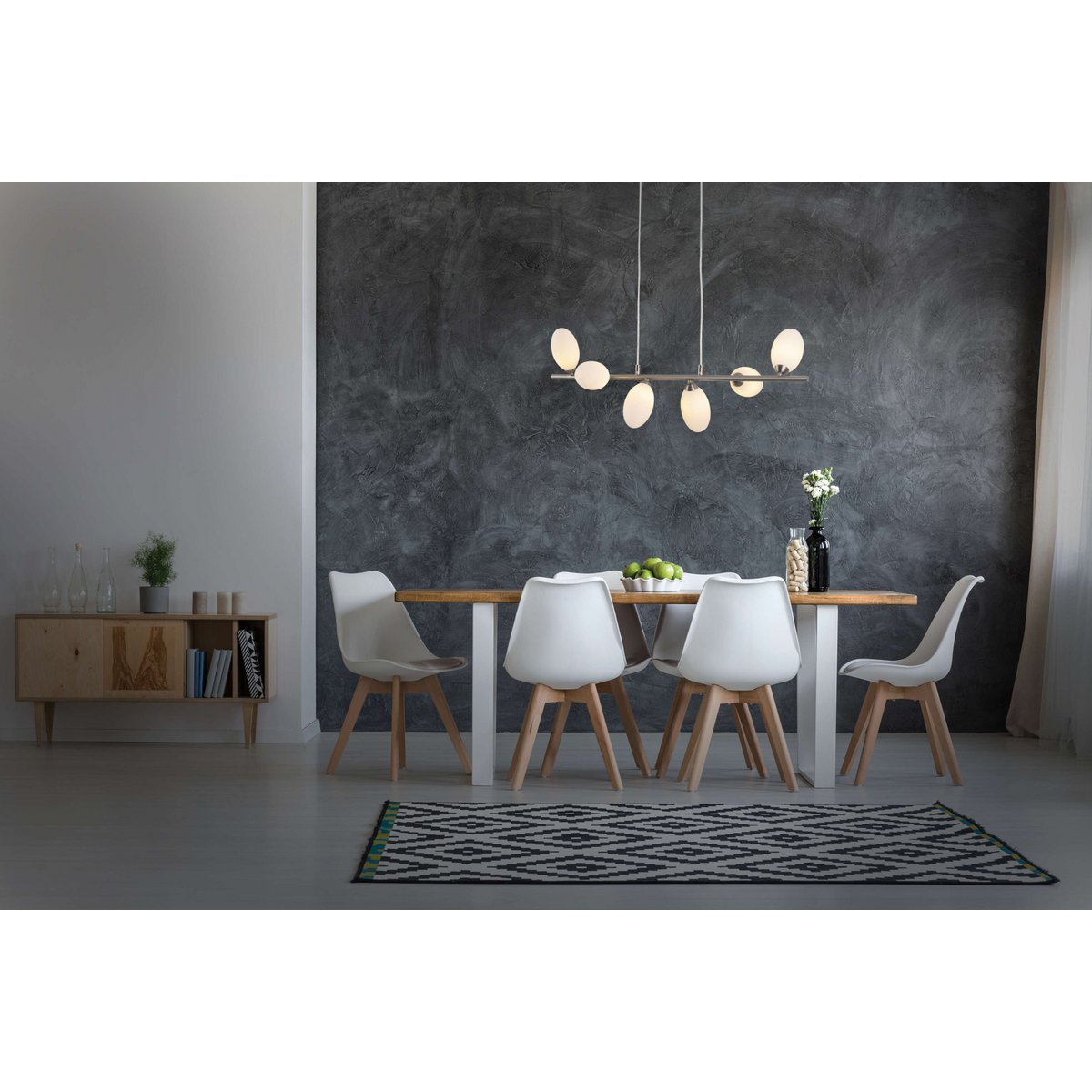 LED Pendelleuchte "ELEGANZA" 6flg. l: 80cm