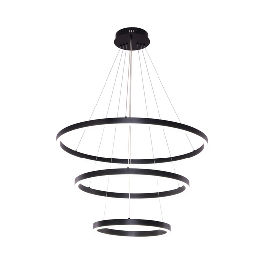 Taklampa Neo Svart | 3 ringar 40+60+80 cm