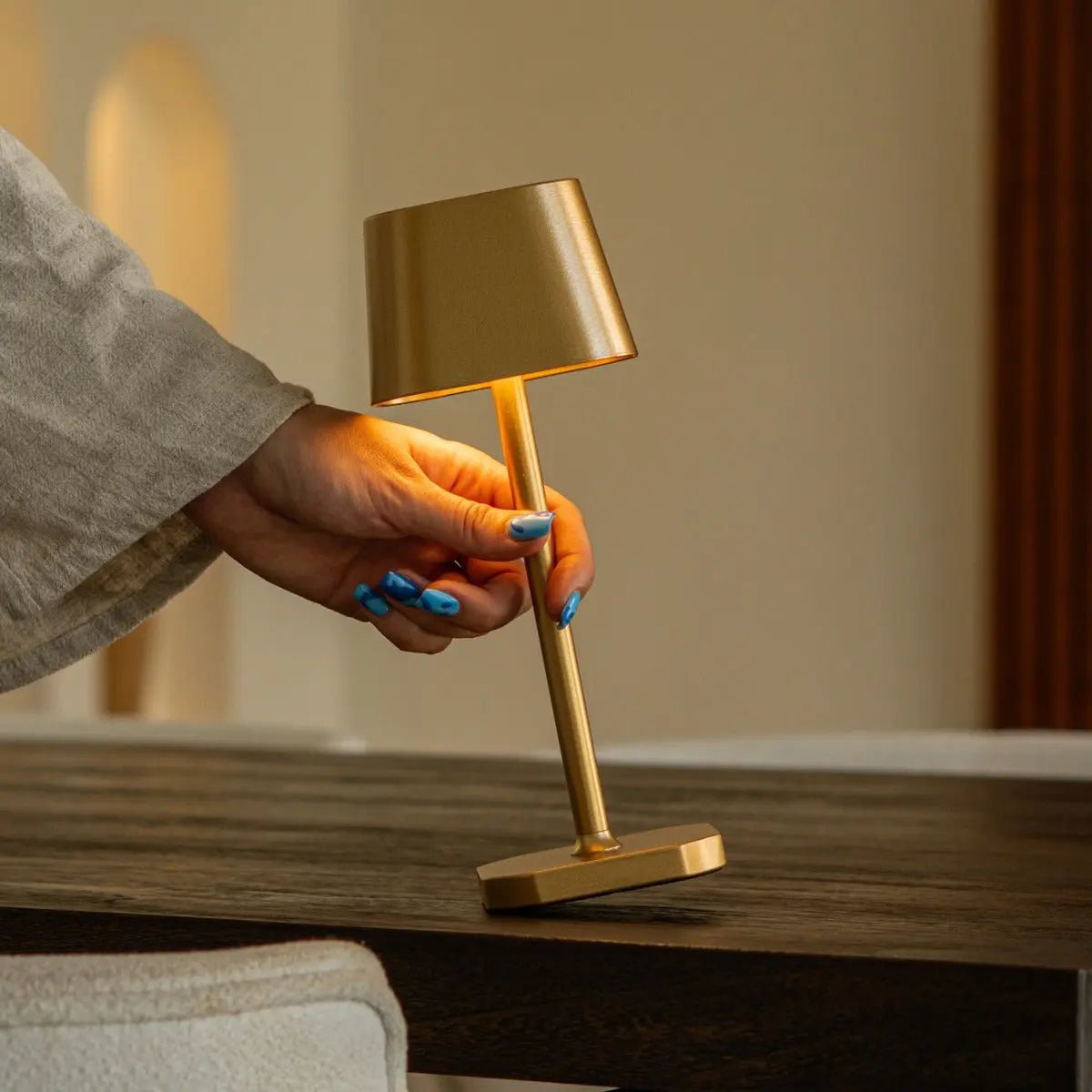 Ava Gold Rechargeable Table Lamp