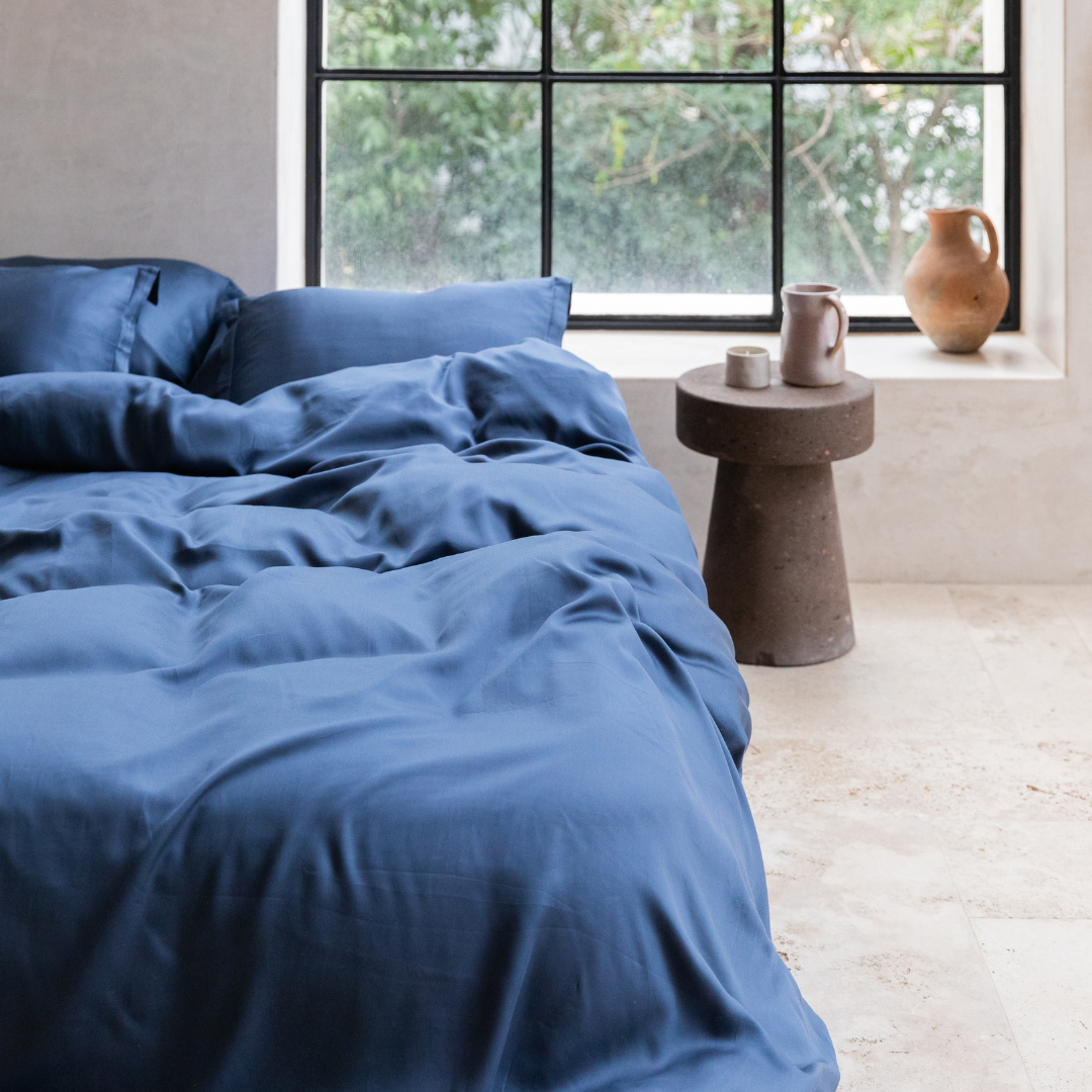 TENCEL™ Twill Duvet Cover Dark Blue