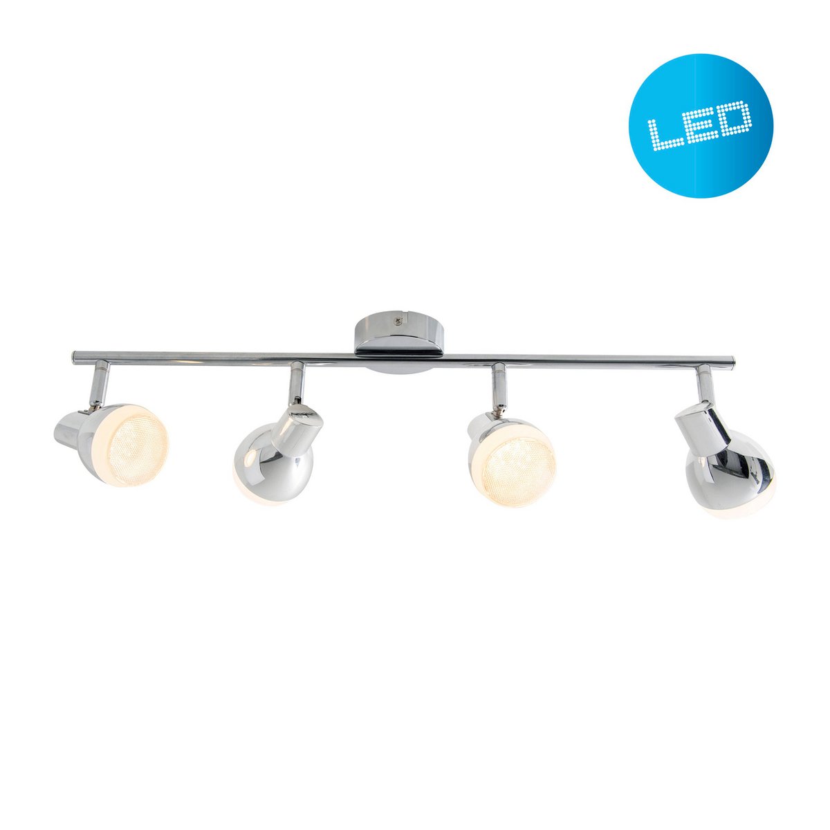 4 LED wall and ceiling rail "Chromey"