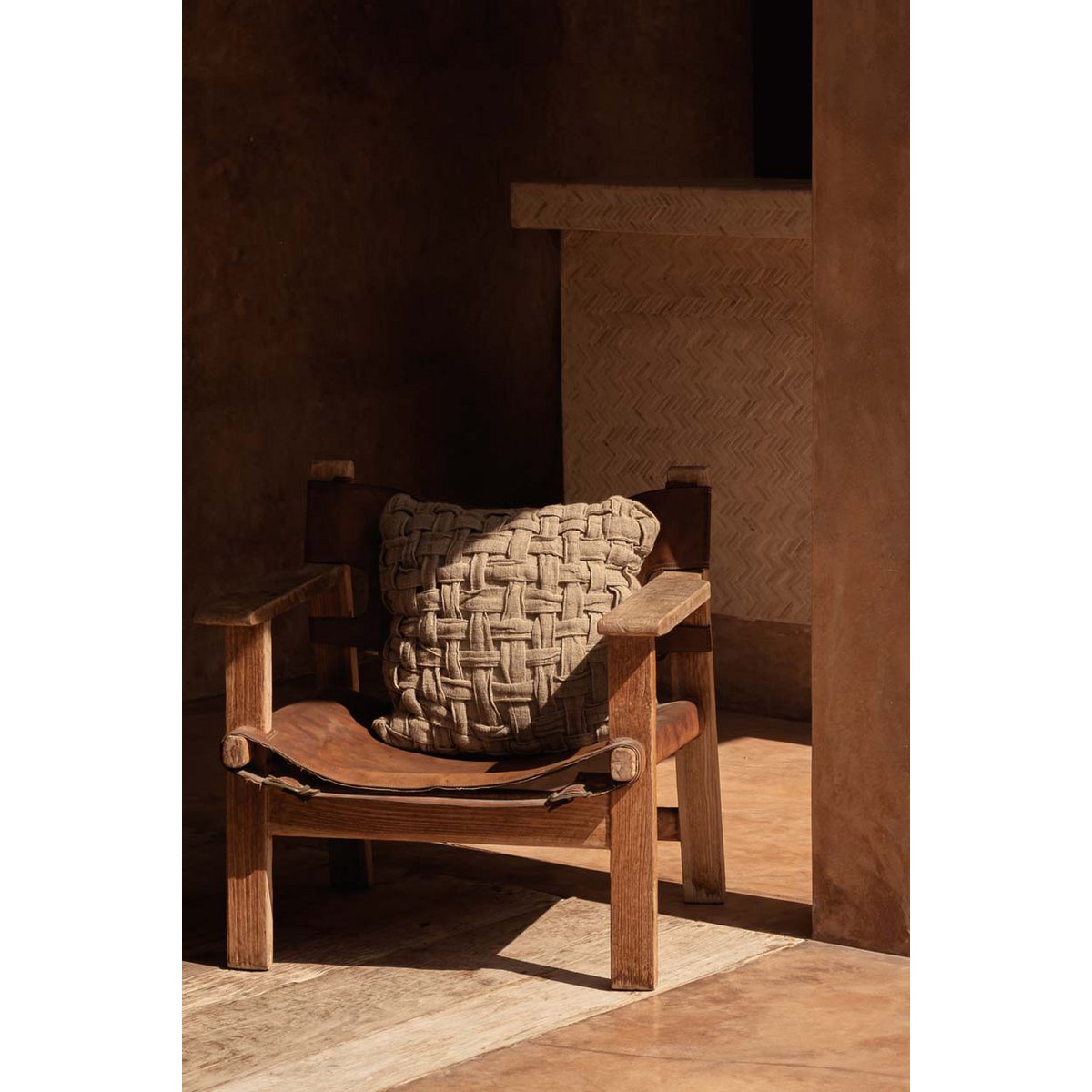 The Linen Crosier Cushion Cover - Natural