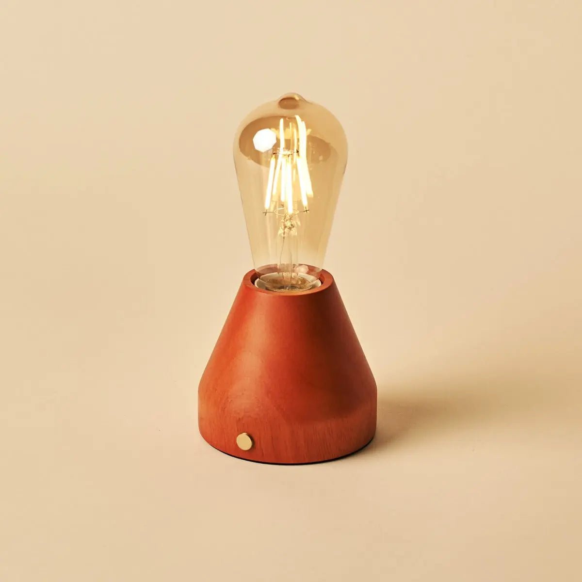 Zavi Chestnut Brown Rechargeable Table Lamp
