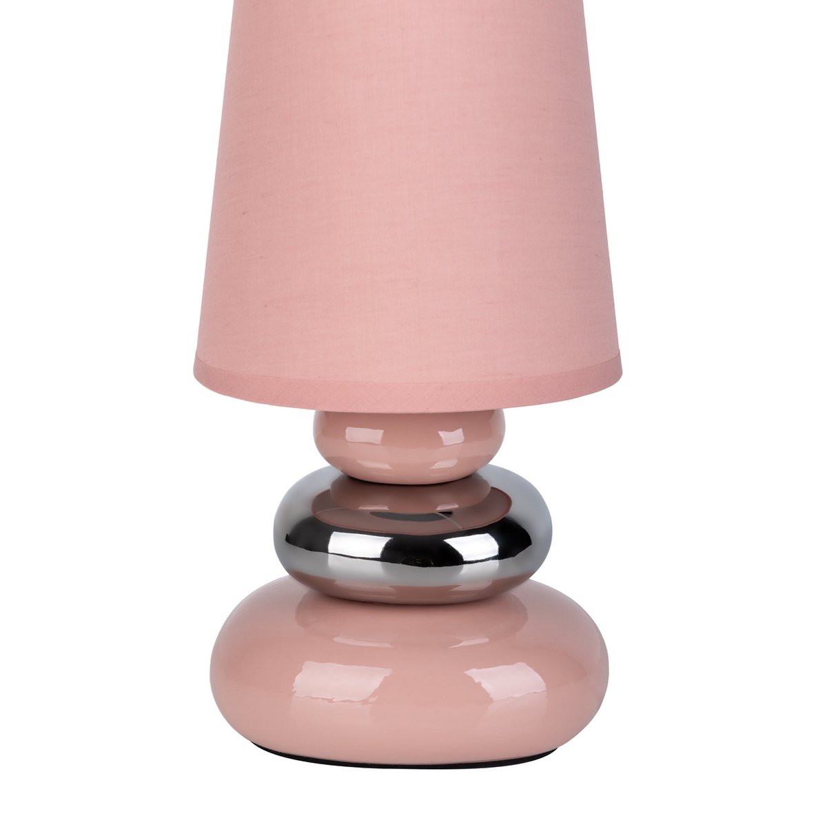Keramik Tischleuchte "STONEY" rosa - Klassik - Tischleuchte - - rosé/lachs - E14 - keine Angabe